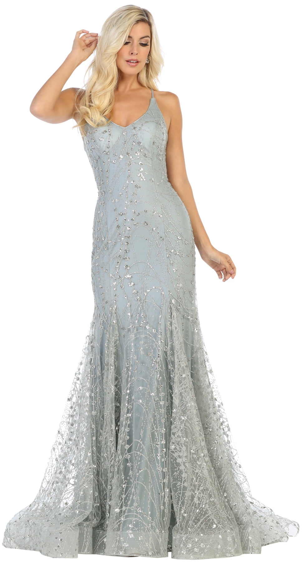 Formal Dress Shops RED CARPET FORMAL GLITTER GOWN FDS7781