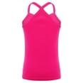 thumbnail image 2 of TSSOE Cropped Tank Tops for Girls Y-Back Spaghetti Strap Sleeveless Tops Casual Sports Vest Camisoles Hot Pink 140, 2 of 6