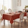 thumbnail image 2 of Softalker Tablecloth Rectangle, Decorative Faux Linen Table Cloths, Waterproof & Stain Resistant Wipeable Table Cover for Kitchen, Dining, Party Decor, & Outdoor Use (Rust, 52 x 70 inch), 2 of 6