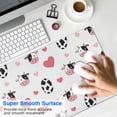 thumbnail image 4 of Long Mouse Pads for Desk,White Cow Heart Egg Pattern Desk Mats on Top Of Desks, Desk Mouse Pad Extra Large with 3mm Non-Slip Base and Stitched Edge for Gaming,Office,Work,Home 31.5"x11.8", 4 of 6