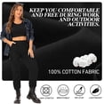 thumbnail image 5 of FEN AI Womens Black Cotton Cargo Pants with 7 Pockets, Outdoor Work Pant for Women Casual Streetwear Work Trousers (No Belt), 5 of 10