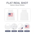 thumbnail image 5 of XCHQRTI Women's Plus 4th of July Tank Tops Graphic American Flag Sleeveless Shirts, 5 of 7