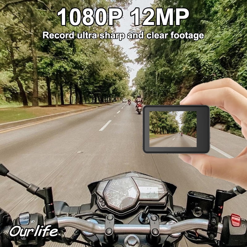 Ourlife Action Camera 1080P HD with Waterproof Case 30M Wearable Pocket Video Camera with 90° Wide Angle 12MP Photos 32GB Support, Mini Sports Camera for Teens Cycling Diving Outdoor Adventure Black