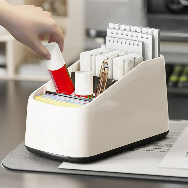 Drppepioner Organiseur de Bureau Rectangulaire Incliné Multi-Compartiments Rangement de Fournitures de Bureau