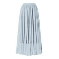 thumbnail image 4 of Falda larga metálica brillante para mujer: falda de tul ligera, sedosa y fluida para las vacaciones de verano en la playa, tallas S-XL, 4 of 5
