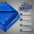 thumbnail image 2 of Tarp Rugged Rhino para todo tipo de clima, 100% impermeable, 9 x 12 pies, azul, 2 of 9