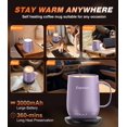 thumbnail image 4 of Taza de café autocalentable Kepwam 470 ml con control inteligente de temperatura, 4 of 7