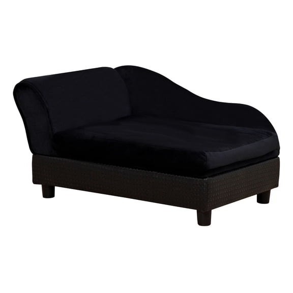 COCOKUN Luxury Dog Bed for Small Dogs with Hidden Storage & 3" Foam Cushion, Modern Pet Sofa for Living Room, Plush Support for Comfort Nap, Black