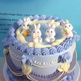 thumbnail image 6 of Easter Bunny Ornaments Rabbit Miniature Figurine Miniature Rabbit for Cake Topper Decoration Easter Decorations Party, Set of 4 Pieces, 6 of 8