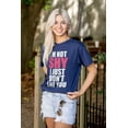thumbnail image 3 of Not Shy Don't Like You Sarcasm Funny Women's Graphic T Shirt Tees Brisco Brands X, 3 of 5