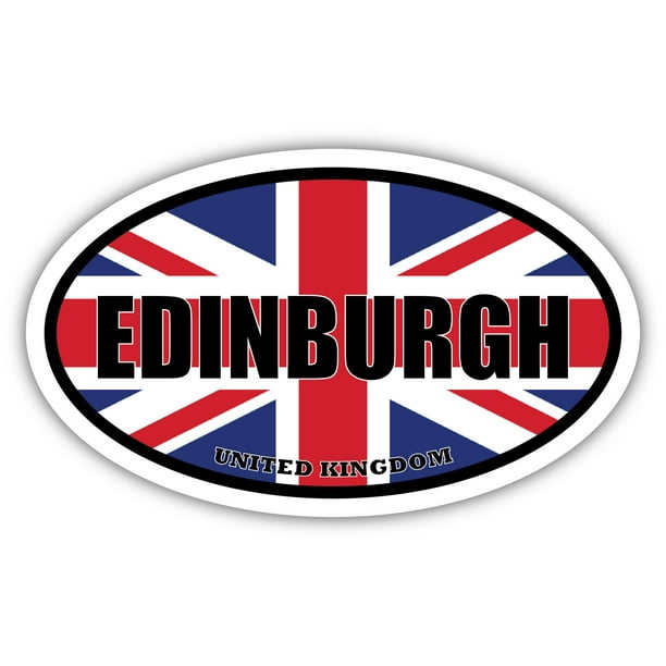 Edinburgh United Kingdom Flag Oval Decal Vinyl Bumper Sticker 3x5