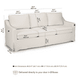 thumbnail image 4 of Bush Home Harper 80W Sofa with Slipcover in Ivory Basketweave Fabric, 4 of 4