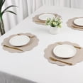 thumbnail image 7 of Unique Bargains Set of 6 Flower Placemats for Kitchen Beige 15*15in, 7 of 7