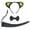 Black/Yellow, variant on Petitebelle Cat Headband Bowtie Tail 3pc Costume (White/Pink, One Size)