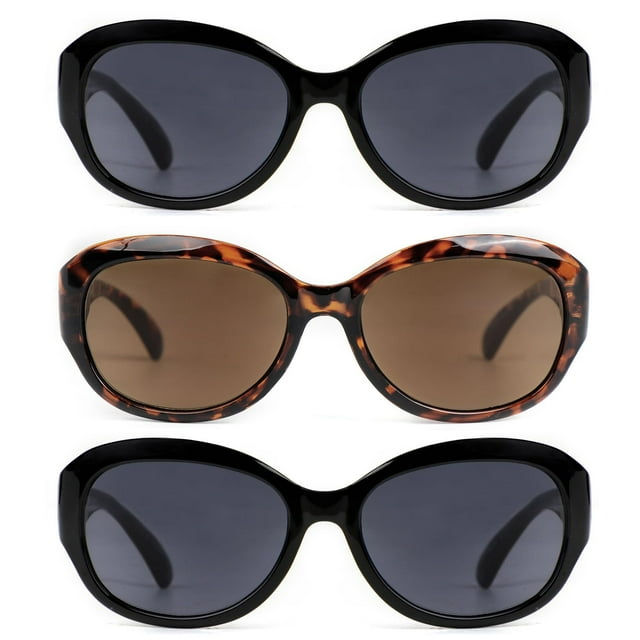 Anteojos de Sol Hyyiyun con Lentes Completos Lector UV400 1.5X para Mujer x3