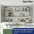 thumbnail image 5 of DeerValley  48 in. W x 32 in. H Rectangular Silver Aluminum Surface LED Light Medicine Cabinet with Mirror, Anti-Fog, Double Doors, 5 of 12