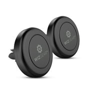 WizGear NEW 2 PACK Universal Air Vent Magnetic Car Mount Holder, for Cell Phones and Mini Tablets with Fast Swift-SnapTM Technology - with 4 Metal Plates