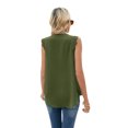 thumbnail image 3 of Txlixc - Camiseta sin mangas para mujer, color sólido para adultos, con ribete de encaje, sin mangas, con cuello en V, chaleco suelto Txlixc Moda, 3 of 4