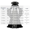 thumbnail image 3 of Virmaxy Halloween Costume Halloween Costume Girls Halloween Dress High Collar Lace Up Bell Sleeve Maxi Gown with White Pattern for Fall Party Sizes 3-13Y, 3 of 9