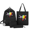 thumbnail image 2 of Cartoon Alphabet Student Backpack Casual Large Capacity Travel 4 Piece Set, 2 of 6