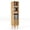 Natural, variant on Giantex Slim Tall Rattan Storage Cabinet, Boho Accent Bookshelf, Freestanding Display Rack, White