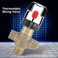 thumbnail image 3 of Water Heater Temperature Limiter, Thermostatic Mixing Valve Brass Mixing Valve Water Temperature Hose Basin Thermostat Control, 3 of 5