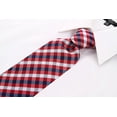 thumbnail image 2 of Red Gingham Plaid Tie for Him | Mens Red and Blue Necktie | Corbatas Para Hombre Elegantes | Scott Allan Ties Red, 2 of 6