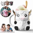 thumbnail image 2 of Highland Cow Ice Cream Pint Holder, Cute Animal Ice Cream Pint Cooler Containers with Spoon & Handle, Highland Cow Gifts, 2 of 5