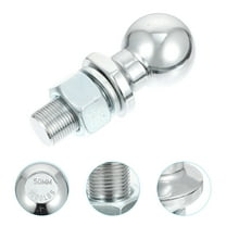 OUNONA Trailer Hitch Ball Mount Tow Ball Silver Galvanized 1Set