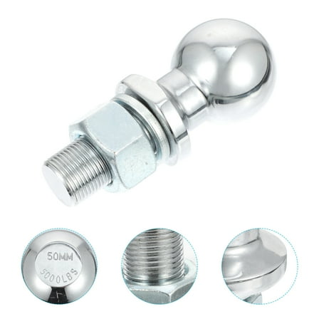 OUNONA Trailer Hitch Ball Mount Tow Ball Silver Galvanized 1Set