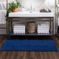 thumbnail image 3 of Mohawk Cotton Bath Mat Soft Absorbent Quick Dry Machine Washable Bathroom Mat, Cobalt, 24" x 60", 3 of 8