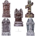 thumbnail image 1 of Lápidas de cementerio RIP de espuma de 17 pulgadas (paquete de 5), decoraciones de lápidas y 12 estacas de metal adicionales para decoraciones de jardín Xemadio WRQX-531, 1 of 5