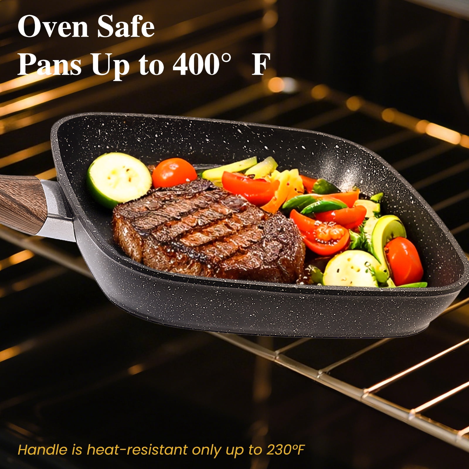 Gianna 3-Piece Non-Stick Cookware Set, Durable Pans for Gas and Induction Stoves, Black