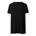 thumbnail image 4 of Daznico Women's Side Slit Crew Neck Tee, Short Sleeve Casual Basic Top for Spring & Summer Everyday Wear,S, 4 of 7