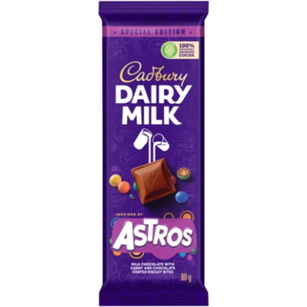 Cadbury Dairy Milk Astros Chocolate Slab 80g