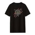 thumbnail image 3 of Camiseta de manga corta para mujer, Top de moda, ropa informal, ropa para mochila, XL, 3 of 8