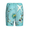 thumbnail image 5 of Gaeub Travelling on Airplane Printed Men's Short Pajama Pants, Lightweight Lounge & Sleep Bottoms Keep You Cool - Medium, 5 of 9