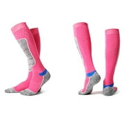 Lawor Socks For Men&Women Winter Skiing Mountaineering Men Women On Foot Long-Barreled Snow Ground Socks Hot Pink M