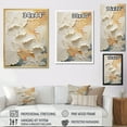 thumbnail image 4 of Designart "Golden Beige Palm Tree In Modern Style" Coastal Tropical Floater Framed Canvas Prints, 4 of 5