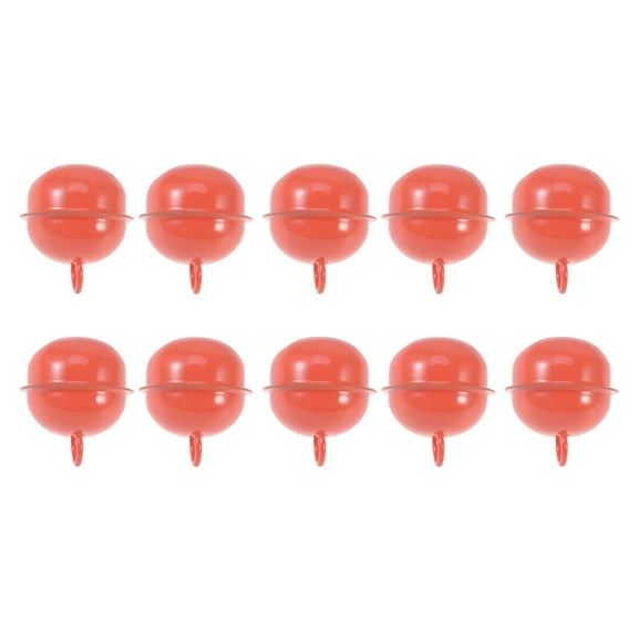 WRISTBIQUE Metal Jingle Bells Orange 50 Pcs for Tree Ornaments