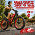 thumbnail image 6 of EOEOTWO 26"x4.0 Fat Tire Electric Bike for Adults, 750W Motor 48V 17.5Ah Battery, Full Suspension Mountain Ebike, 28 MPH Fast E-Bike 60 miles Pedal Assist, UL 2849 Certified, 6 of 10
