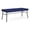 Blue, variant on Mystic Reception Waiting Room 18.5" 2-Seat Bench / Charcoal Steel / Black
