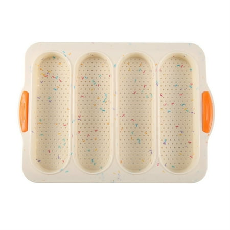 

Silicone Bun Bread Baguette Pan Perforated Tray Soft Nonstick French Bread Die