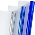 Navy Blue and Silver Holographic Foil Wrapping Paper Mini Roll Gift