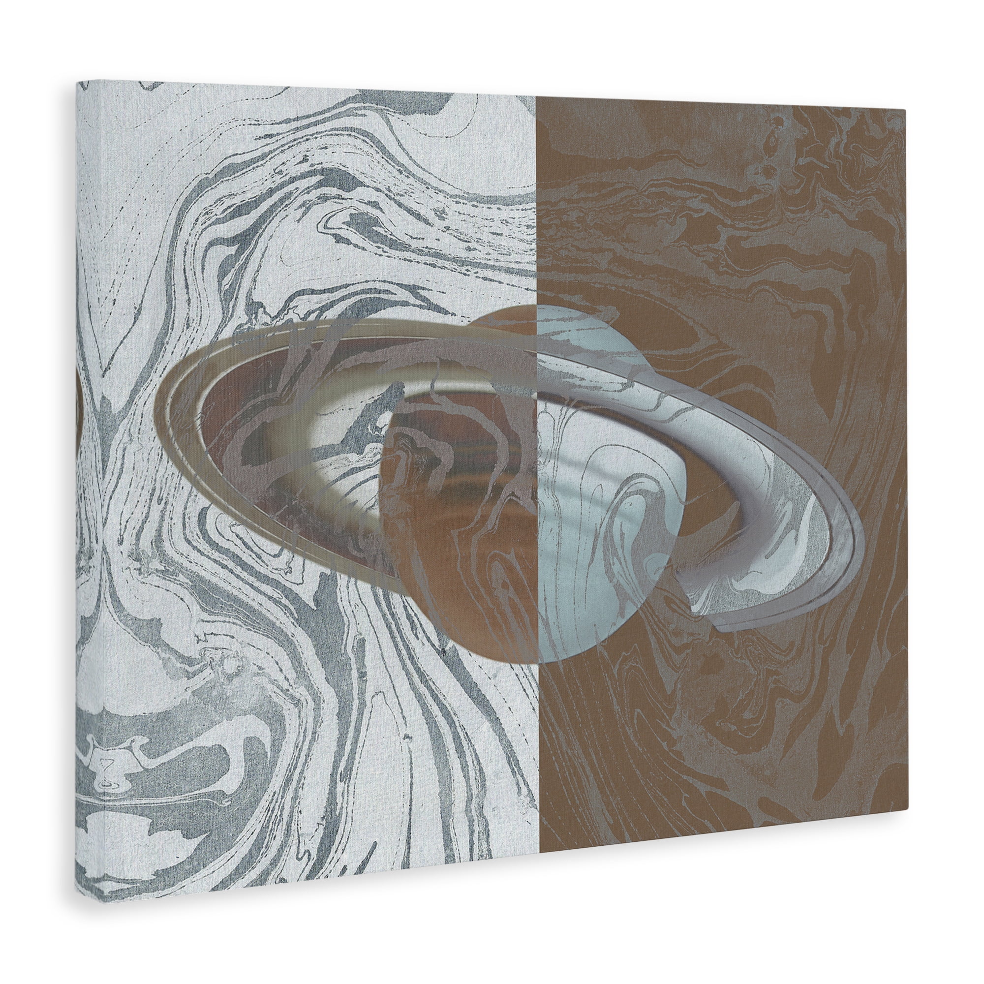 Stupell Industries Abstract Marbled Planet Astrology & Stars Painting Wrapped Canvas Art Print Wall Art, 30 x 24