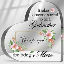 Godmother Thank You Gifts from Godchild, Best Godmother Ever Presents, Godmother Appreciation Plaque, God mom Birthday Gift, Thank You Godmother Sign Plaque for Home Floral Desk Decor
