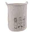 thumbnail image 4 of Foldable Laundry Basket Large Capacity Cotton Linen Fabric Material, Stylish Dirty Clothes Hamper , Foldable Storage Basket For Home, 4 of 8