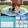 thumbnail image 3 of Outdoor Inflatable Hot Tub for 6 to 8 Person Polygon - 77"L Portable Hottub Spa with Pool Heater, Blow Up Spa Bathtub with 130 Soothing Bubble Air Jets, Cover, 2 Filter, 240 Gallon, 3 of 9