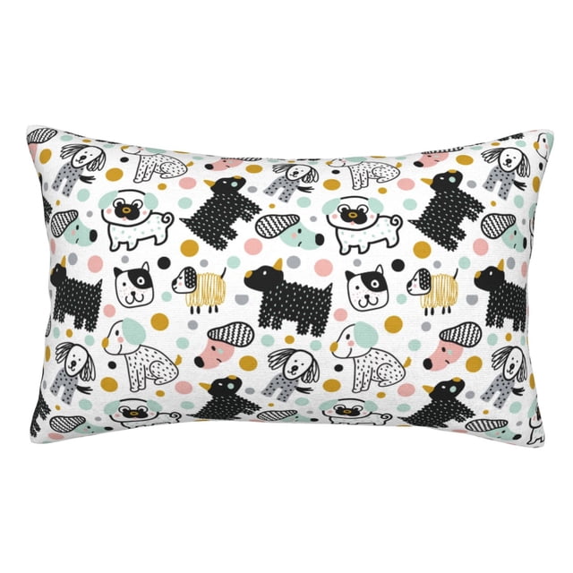 Balery Funny Puppy Funda de Cojín Estampada, Regalos para Mujeres, Regalos de Amor para Ella, Regalos para Novia o Esposa, Funda de Almohada-20"x30"