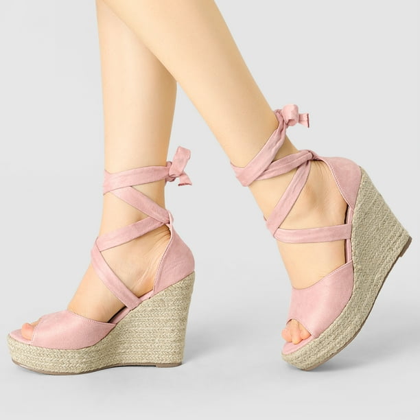 Sandalia Charlotte ENVAL SOFT Para Mujer - Negra Con Cuña Y Decoración, Cómoda Y Elegante (modelo 7777000)